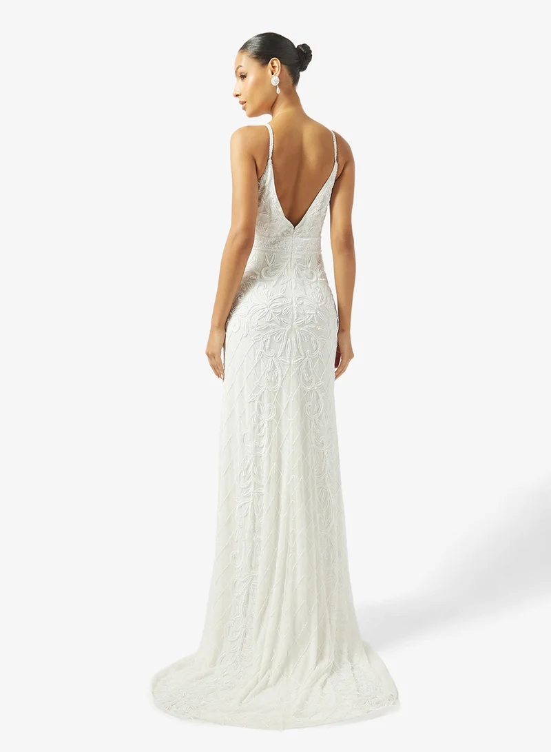 Namshi x Bead Embellished Evening Gown